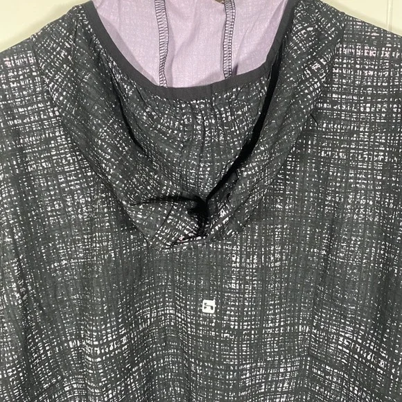 NWT Hind Ladies Running Jacket Black Purple Full Zip Hooded Women's Large - Picture 11 of 13